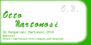 otto martonosi business card